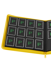 Stealth 12 Pocket Zip Binder - Yellow - Open Spread