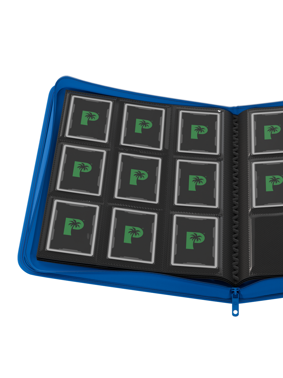 Stealth 9 Pocket Zip Binder - Blue - Open Spread