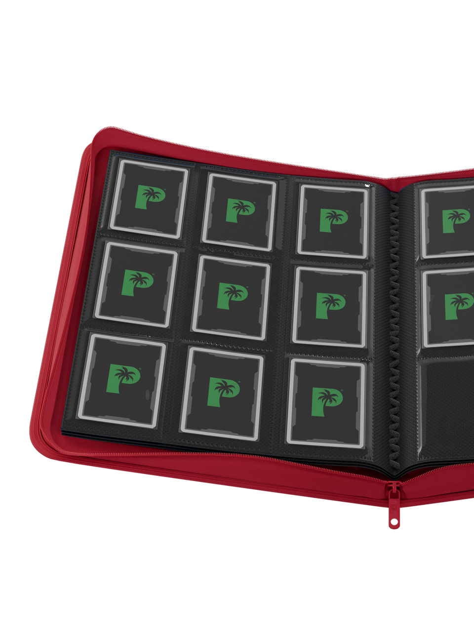 Stealth 9 Pocket Zip Binder - Red - Open Spread