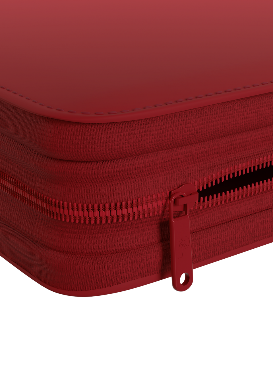 Stealth 9 Pocket Zip Binder - Red - Zipper Detail