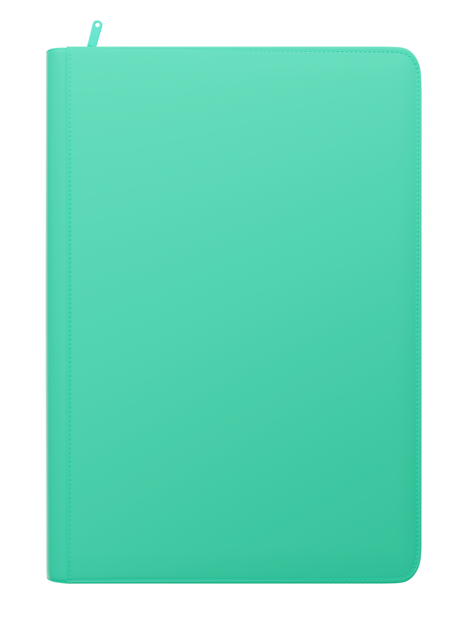 Stealth 9 Pocket Zip Binder - Turquoise - Front View