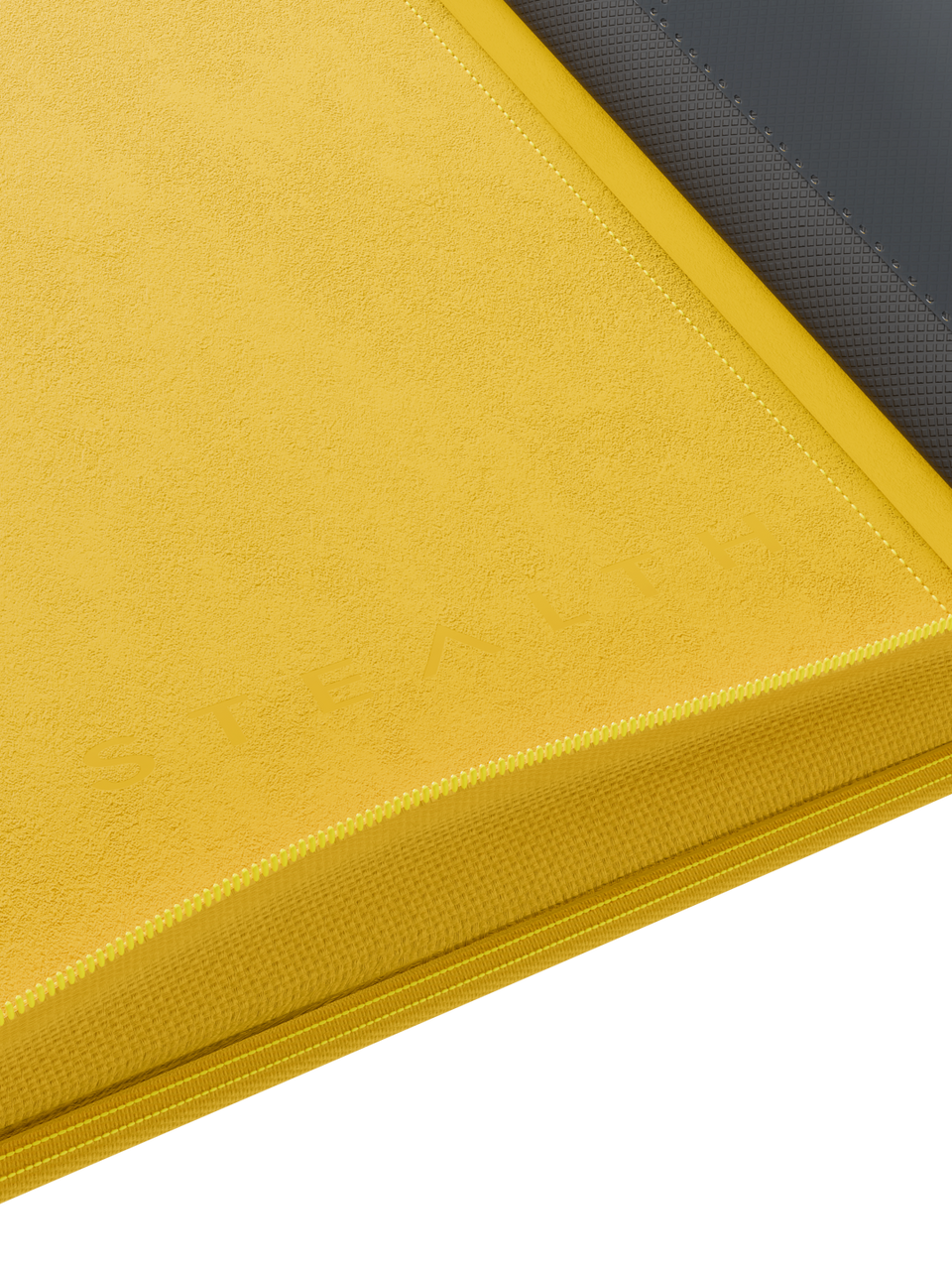 Stealth 9 Pocket Zip Binder - Yellow - Logo Detail