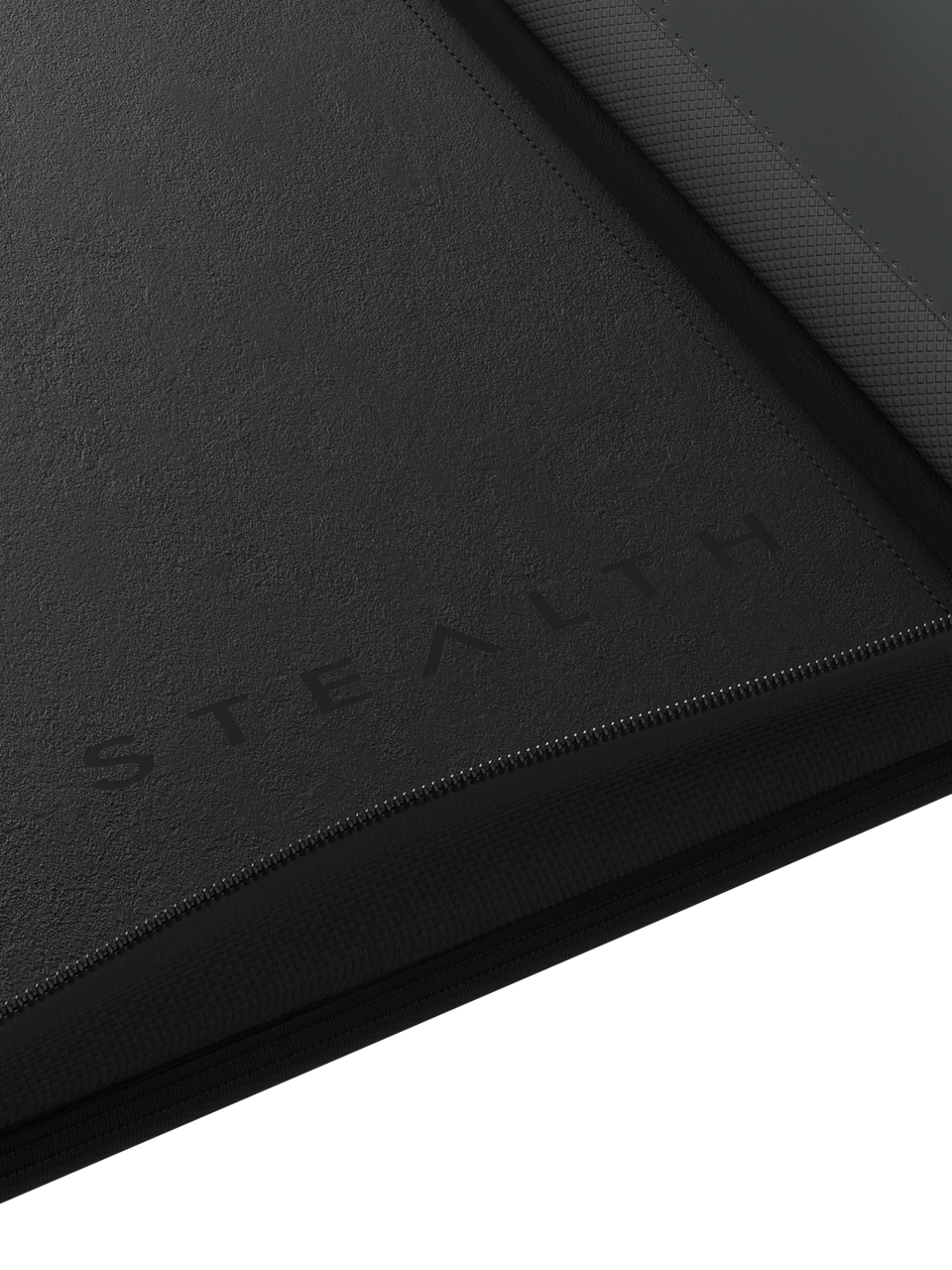 Stealth 12 Pocket Zip Binder - Black - Logo Detail