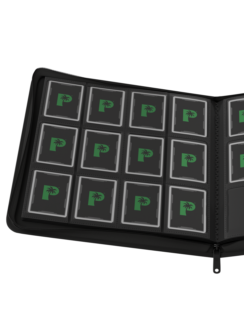 Stealth 12 Pocket Zip Binder - Black - Open Spread