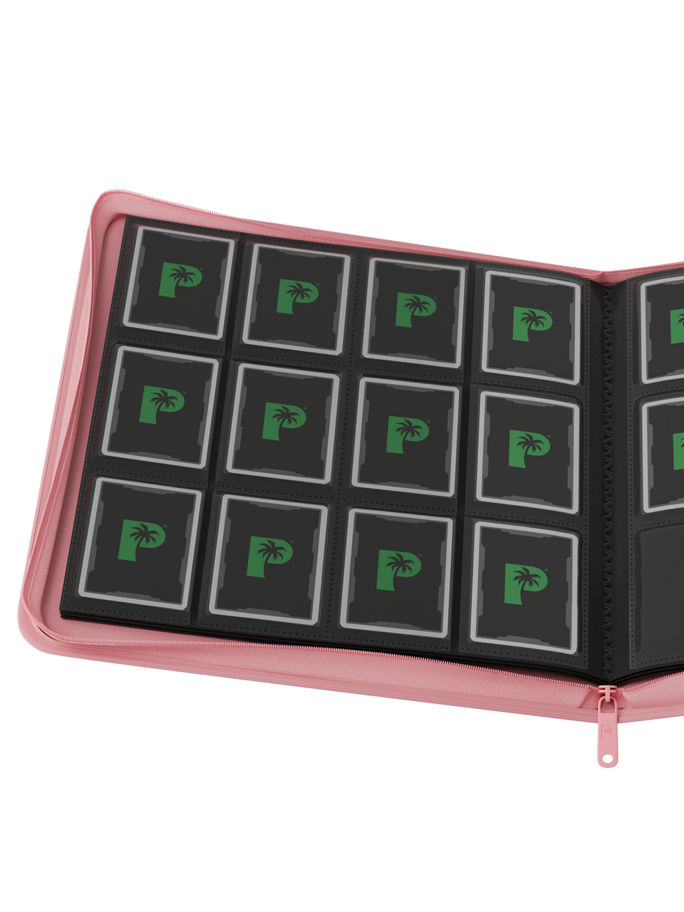 Stealth 12 Pocket Zip Binder - Pink - Open Spread