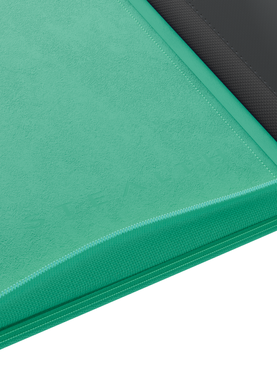 Stealth 12 Pocket Zip Binder - Turquoise - Logo Detail