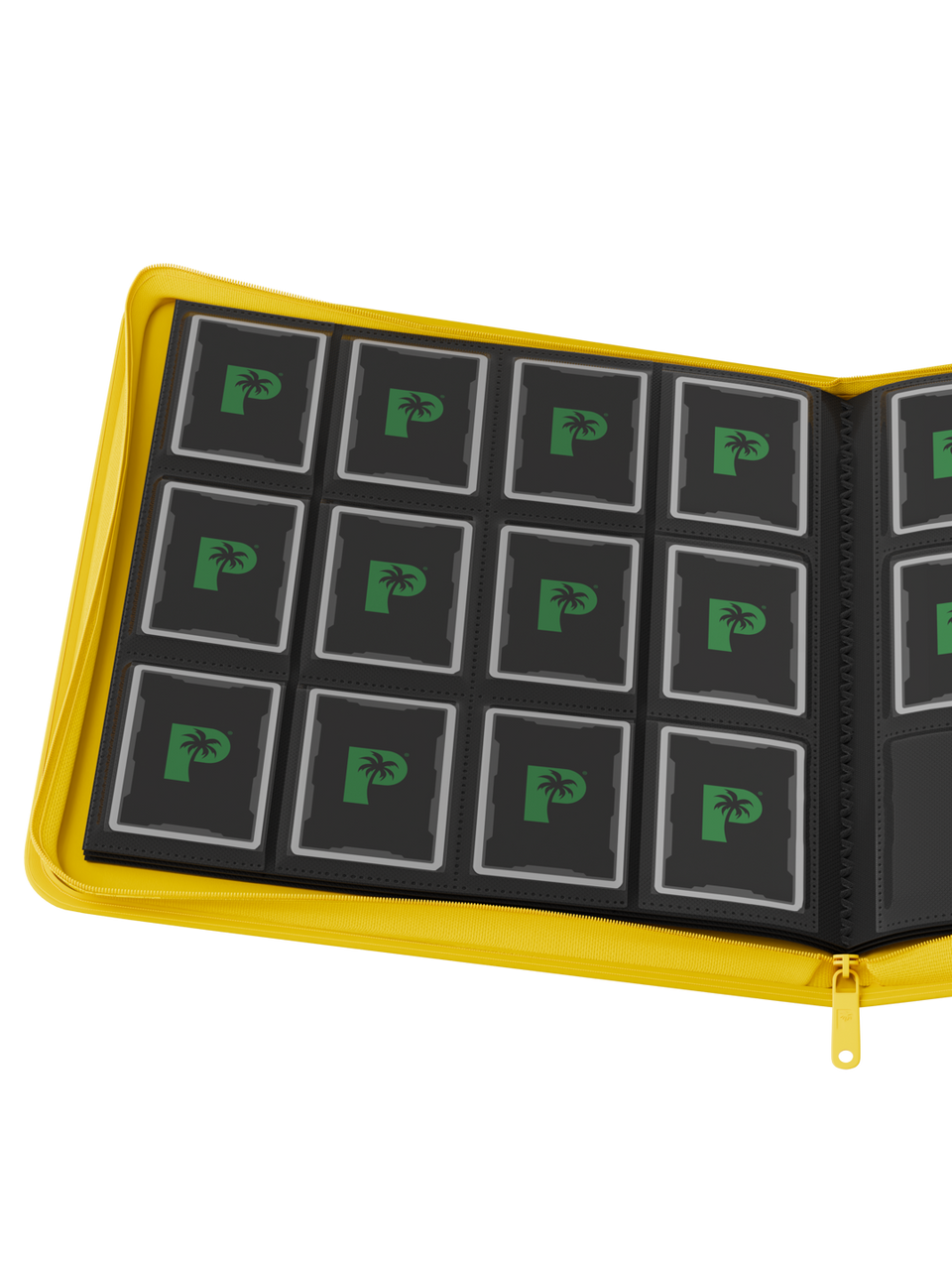 Stealth 12 Pocket Zip Binder - Yellow - Open Spread