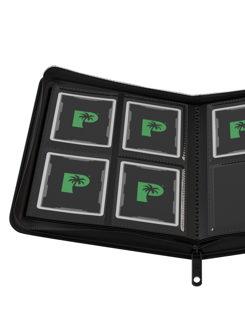 Collector's Series 4 Pocket Zip Binder - Black - Open Spread