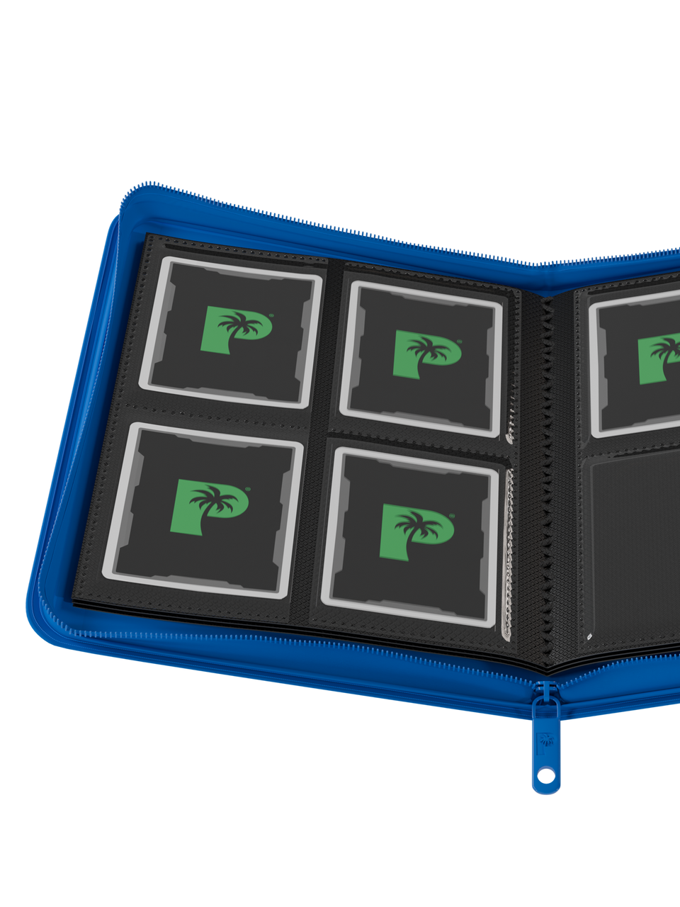 Collector's Series 4 Pocket Zip Binder - Blue - Open Spread