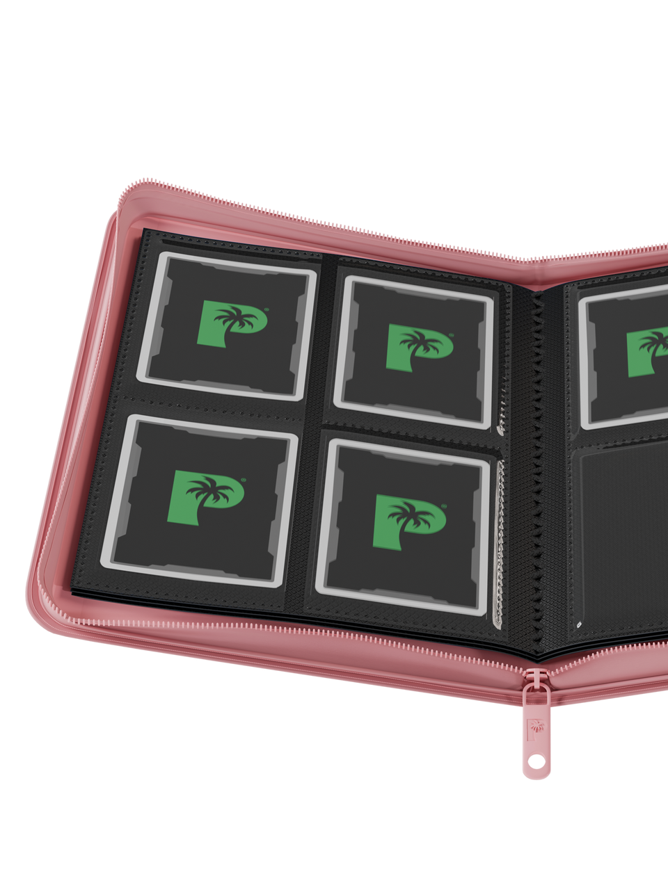 Collector's Series 4 Pocket Zip Binder - Pink - Open Spread