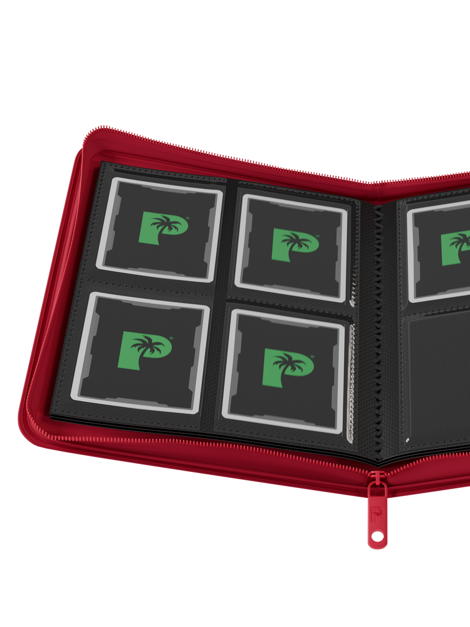 Collector's Series 4 Pocket Zip Binder - Red - Open Spread