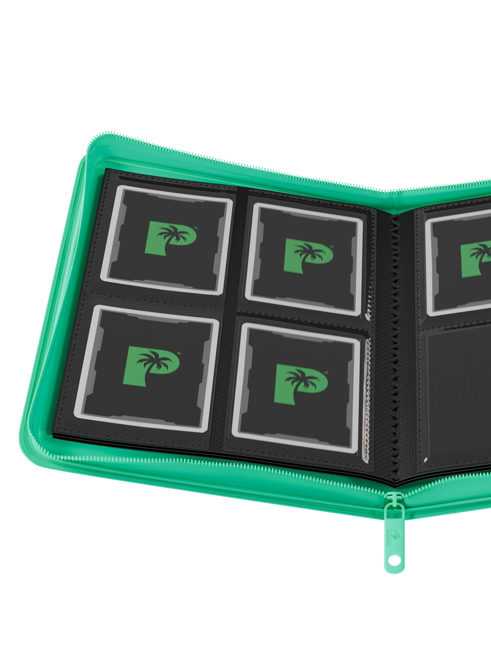 Collector's Series 4 Pocket Zip Binder - Turquoise - Open Spread