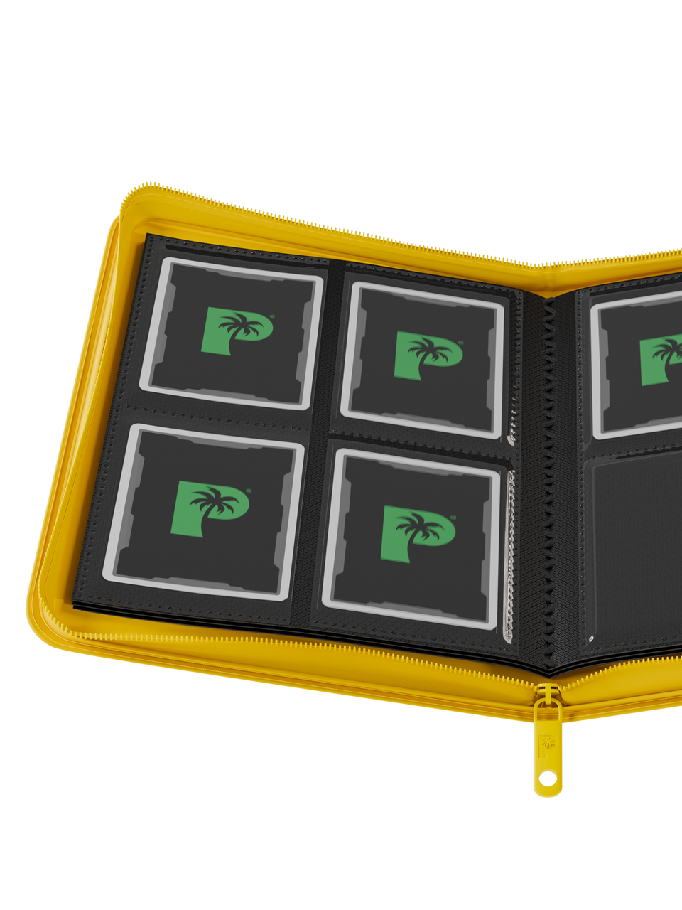 Collector's Series 4 Pocket Zip Binder - Yellow - Open Spread