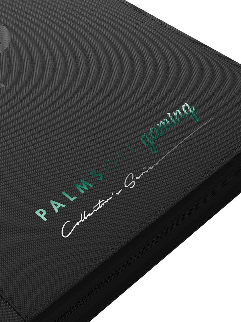 Collector's Series 9 Pocket Zip Binder - Black - Logo Detail