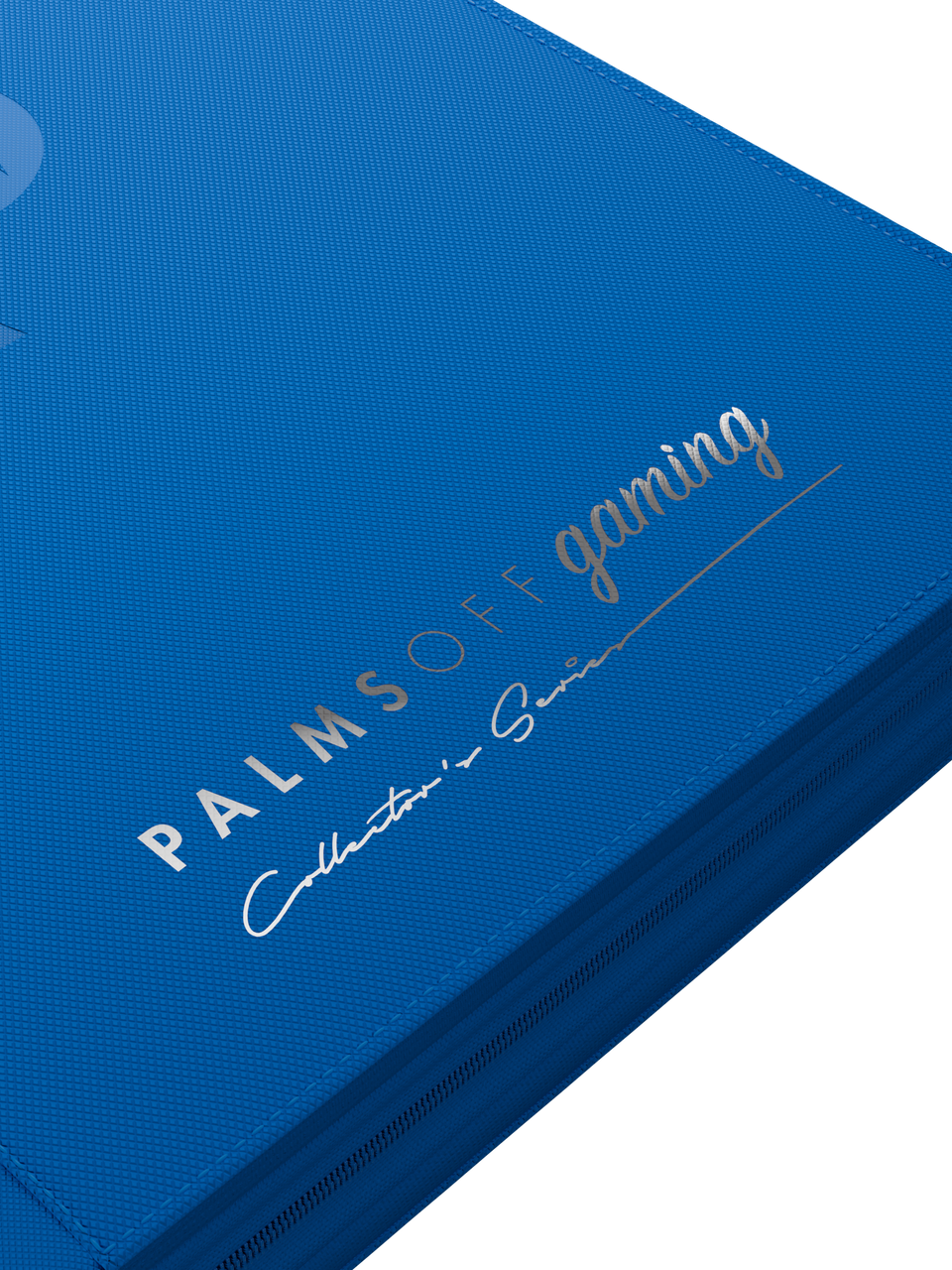 Collector's Series 9 Pocket Zip Binder - Blue - Logo Detail