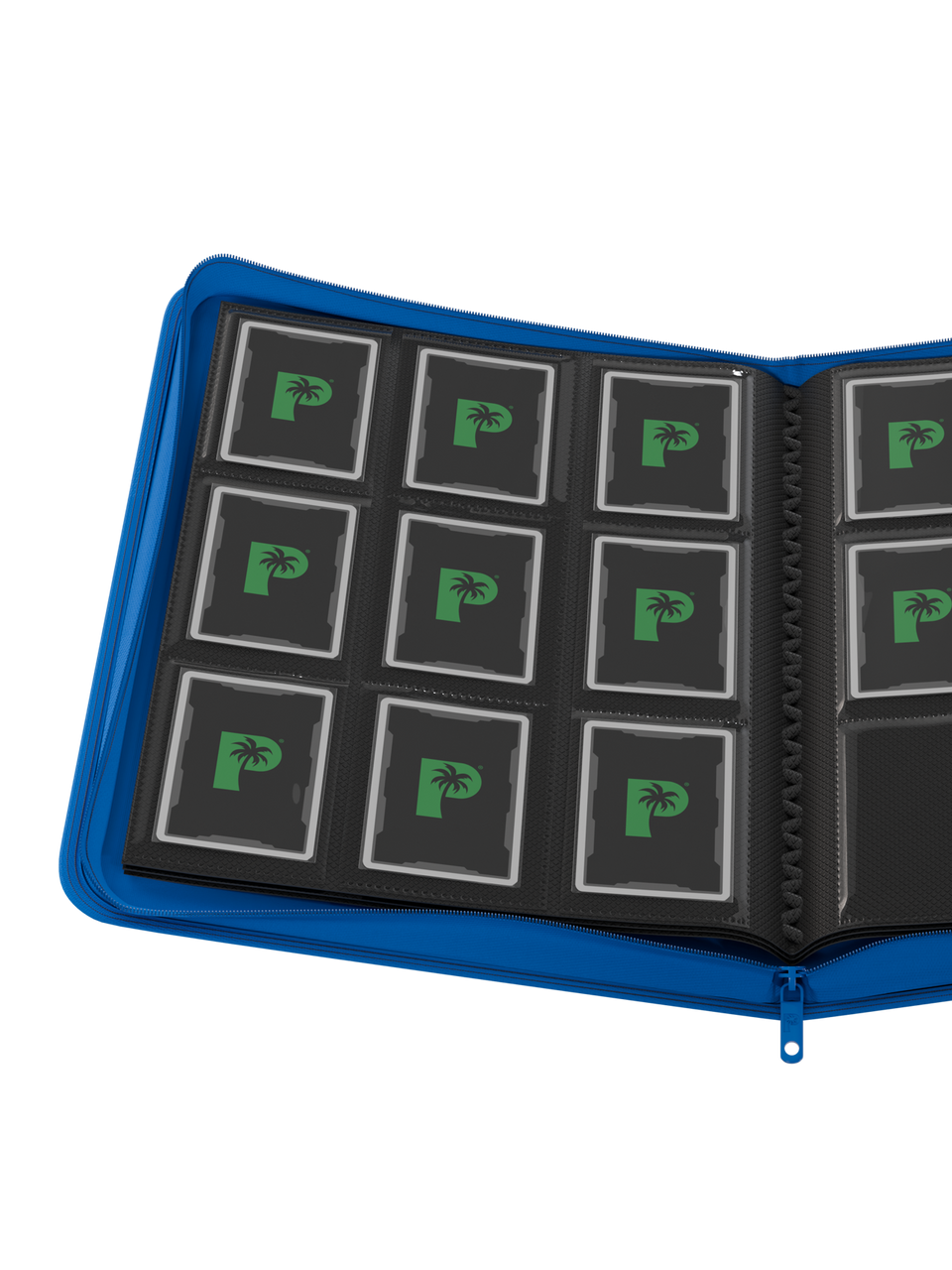 Collector's Series 9 Pocket Zip Binder - Blue - Open Spread