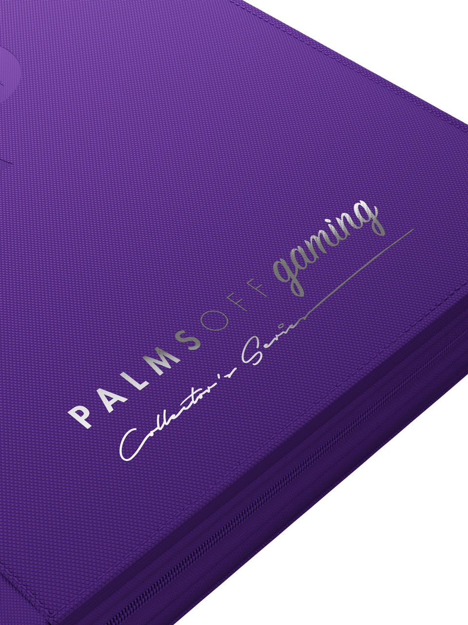 Collector's Series 9 Pocket Zip Binder - Purple - Logo Detail