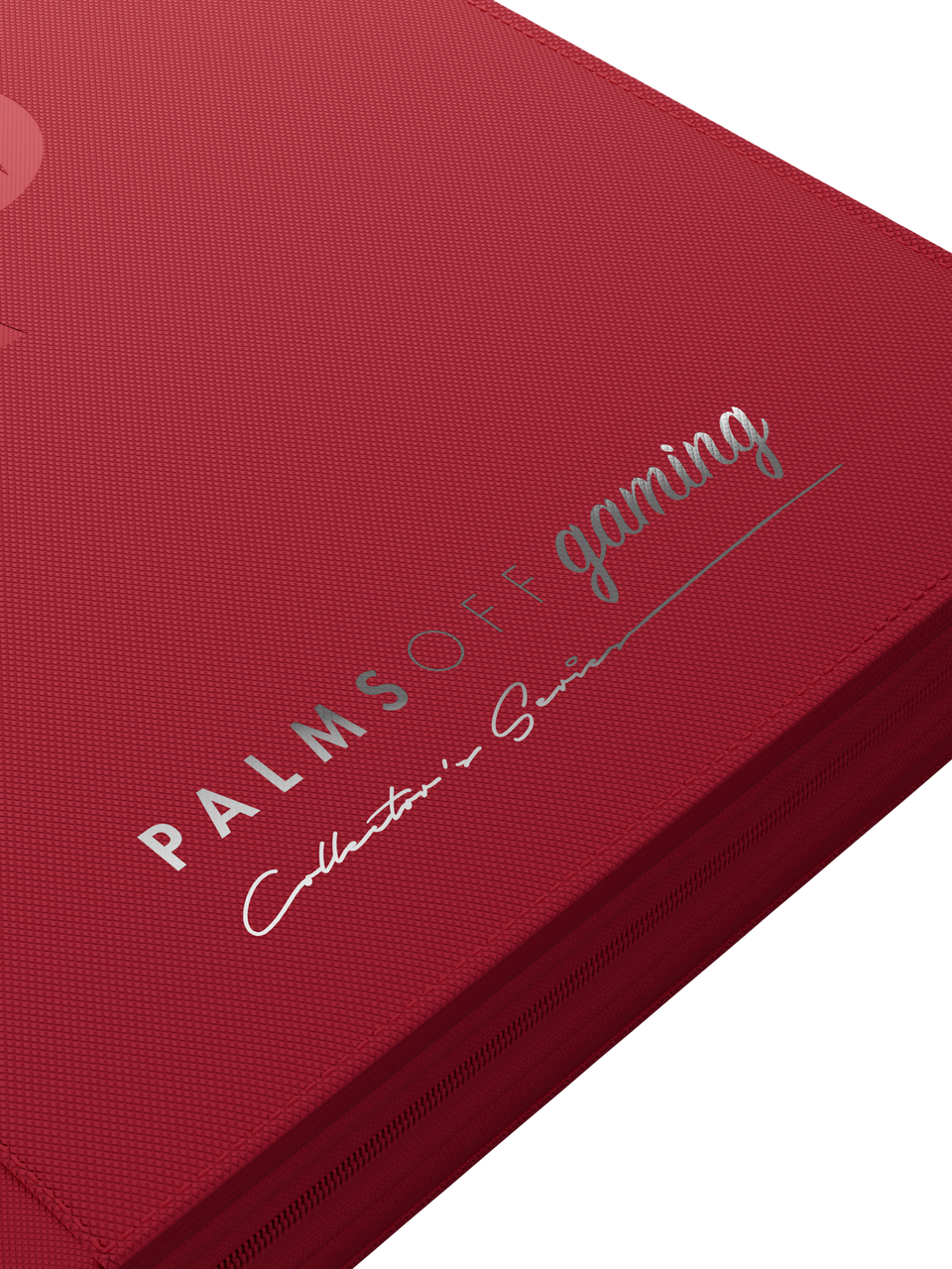 Collector's Series 9 Pocket Zip Binder - Red - Logo Detail