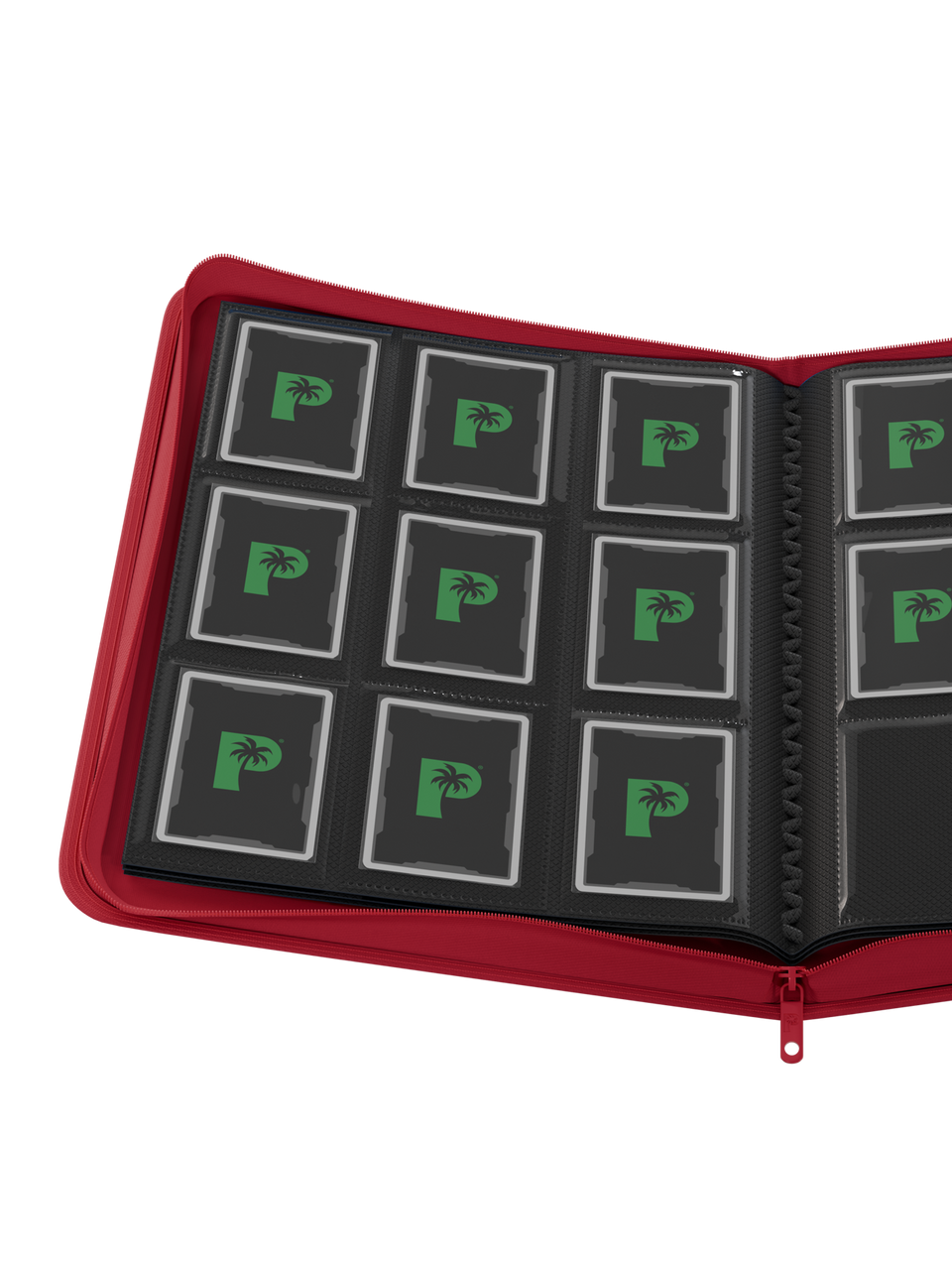 Collector's Series 9 Pocket Zip Binder - Red - Open Spread