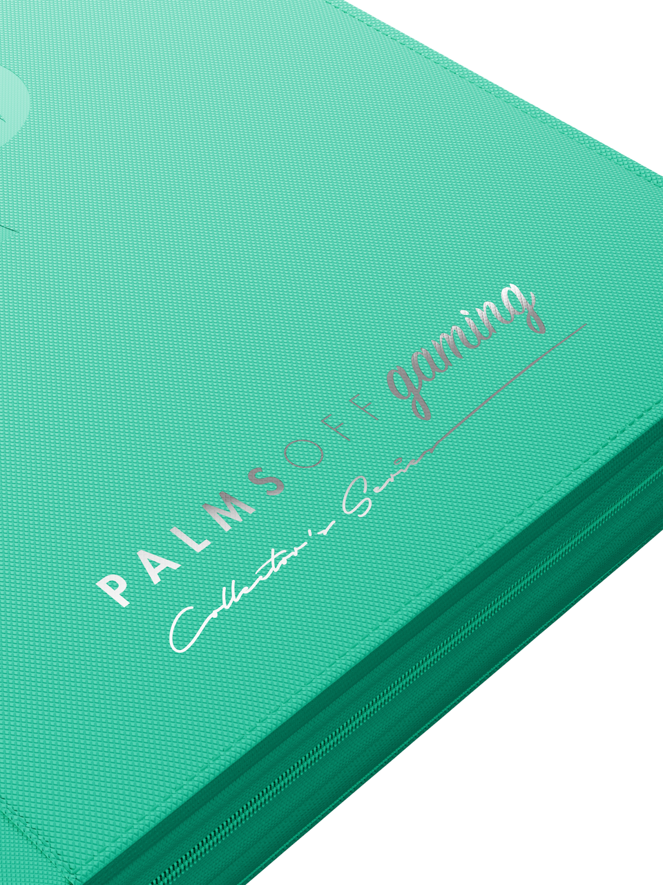 Collector's Series 9 Pocket Zip Binder - Turquoise - Logo Detail