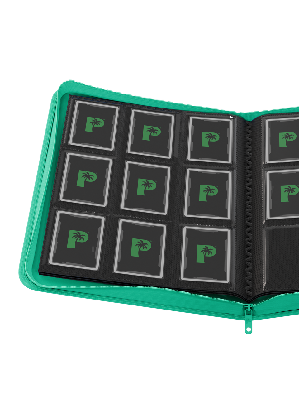 Collector's Series 9 Pocket Zip Binder - Turquoise - Open Spread