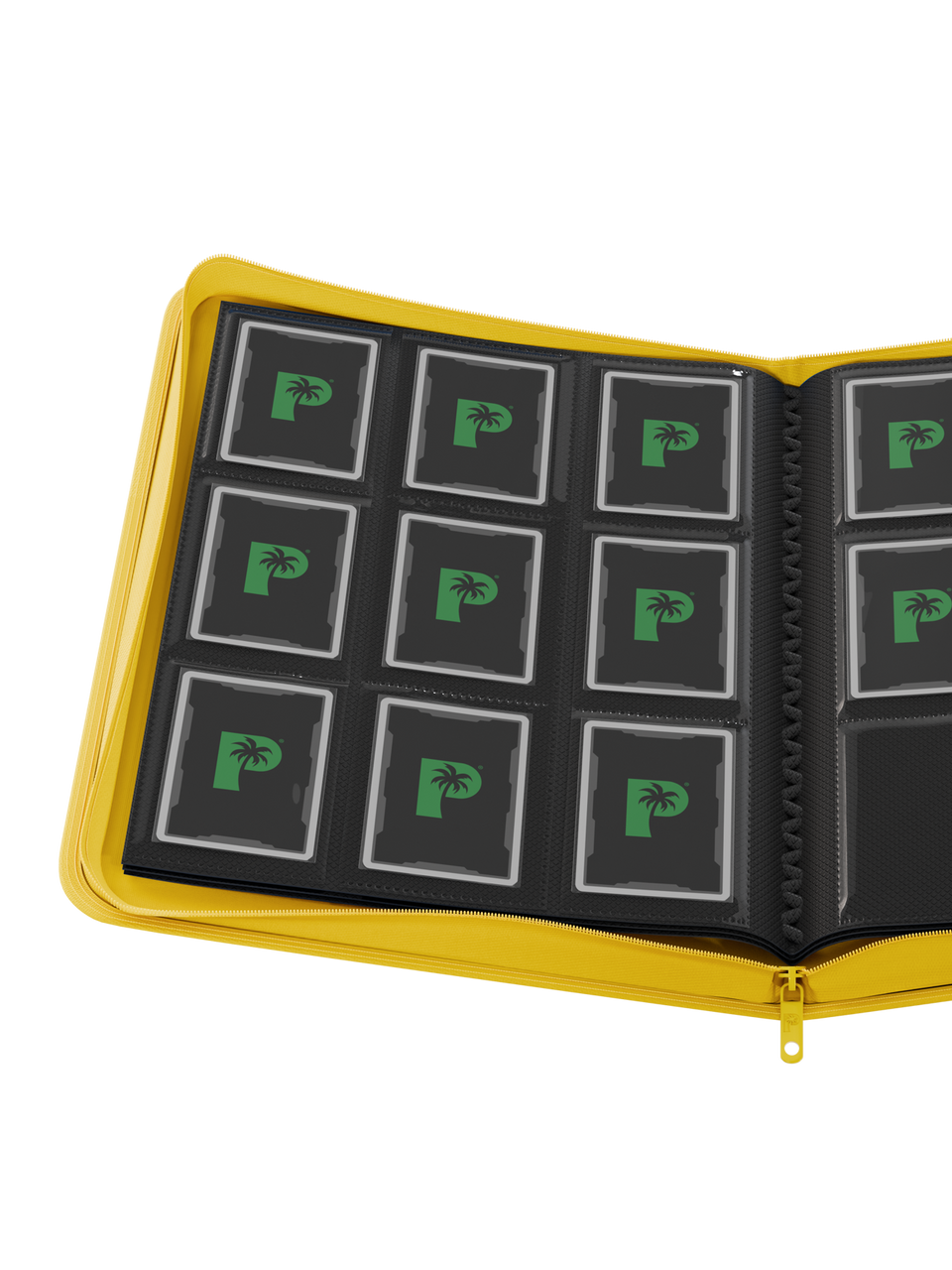 Collector's Series 9 Pocket Zip Binder - Yellow - Open Spread