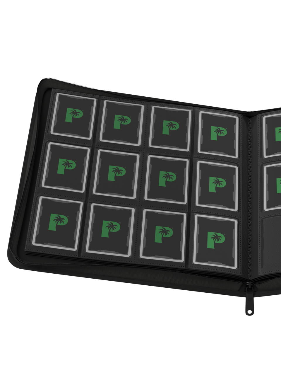 Collector's Series 12 Pocket Zip Binder - Black - Open Spread