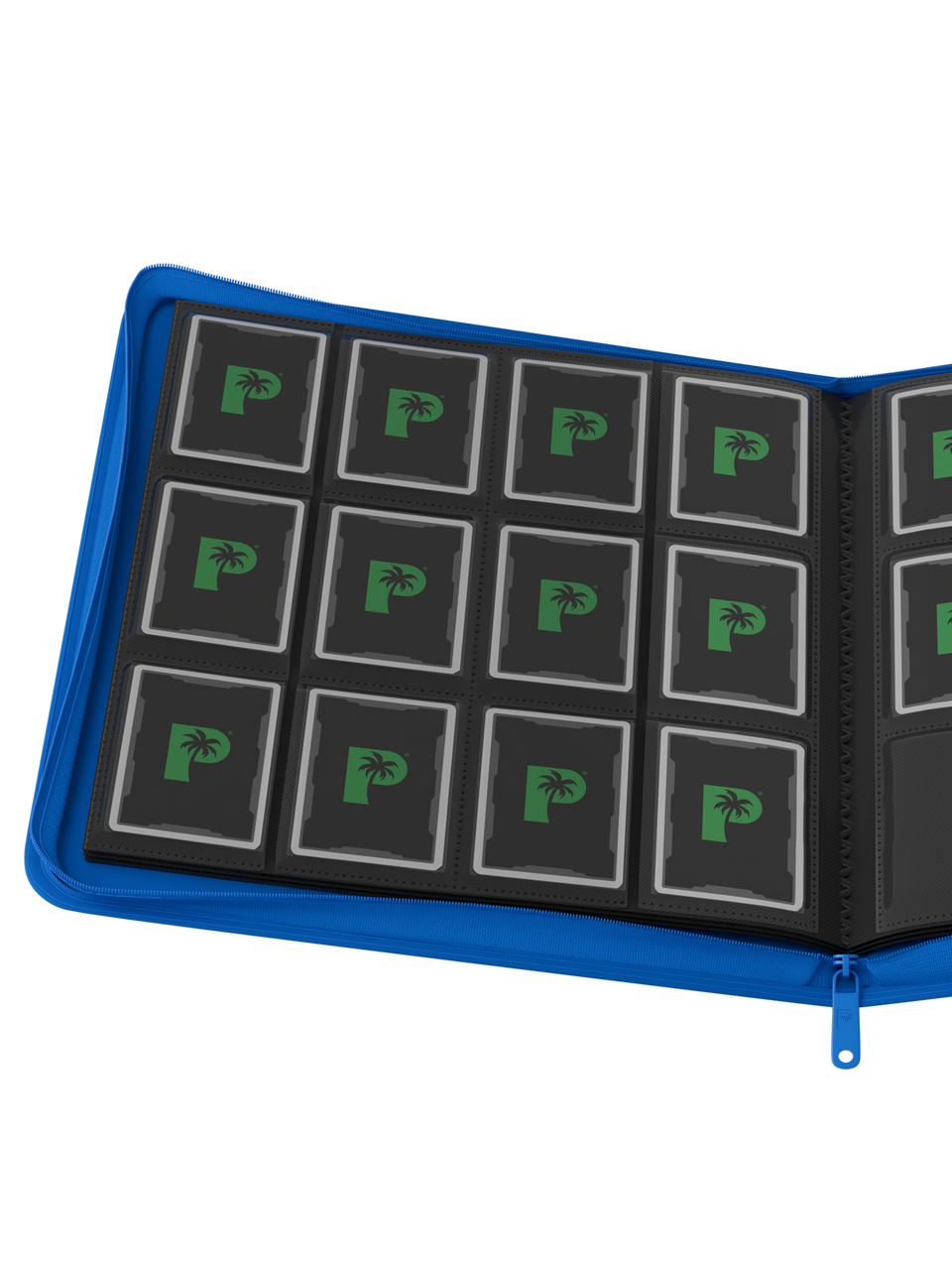 Collector's Series 12 Pocket Zip Binder - Blue - Open Spread