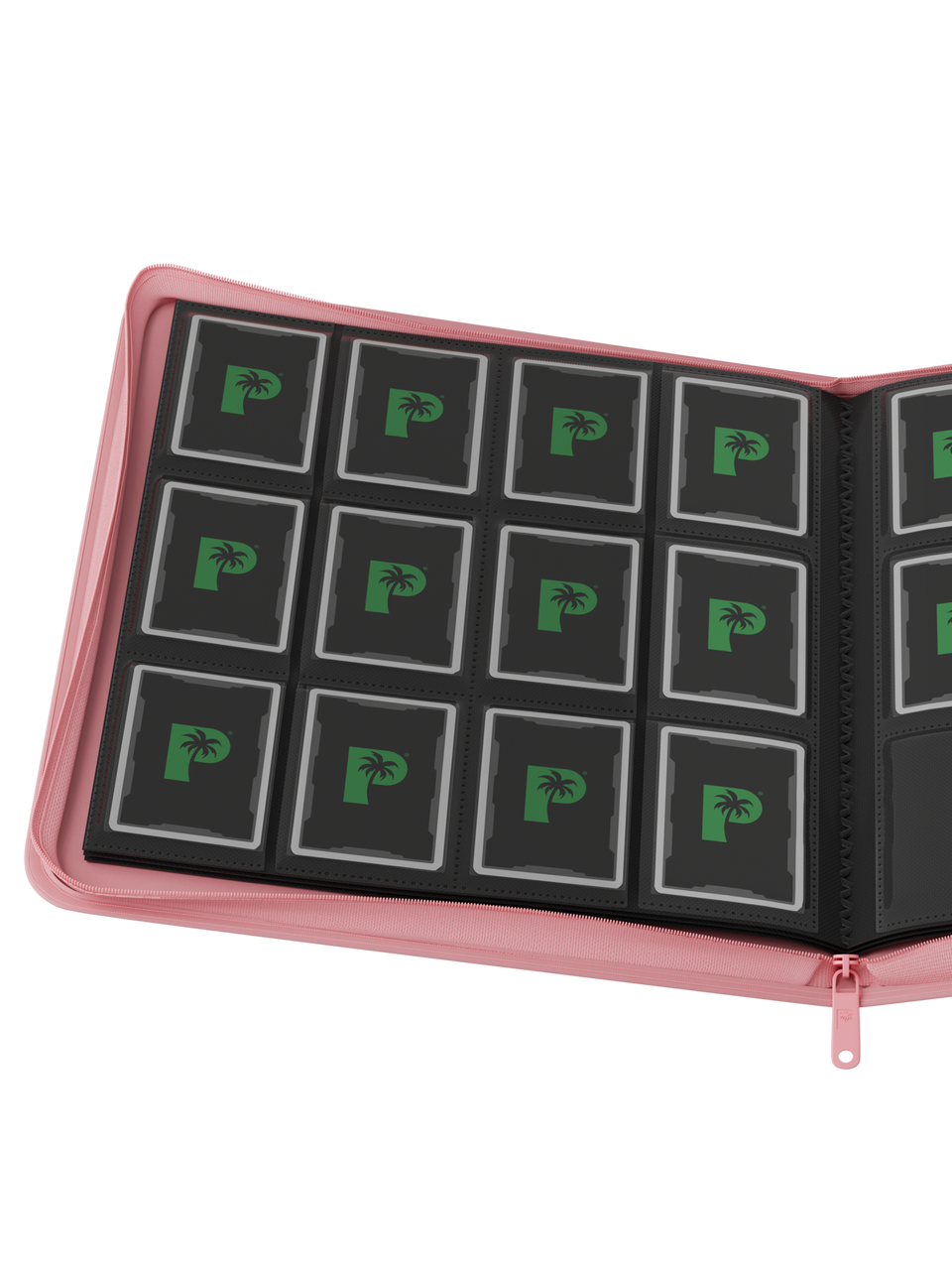 Collector's Series 12 Pocket Zip Binder - Pink - Open Spread