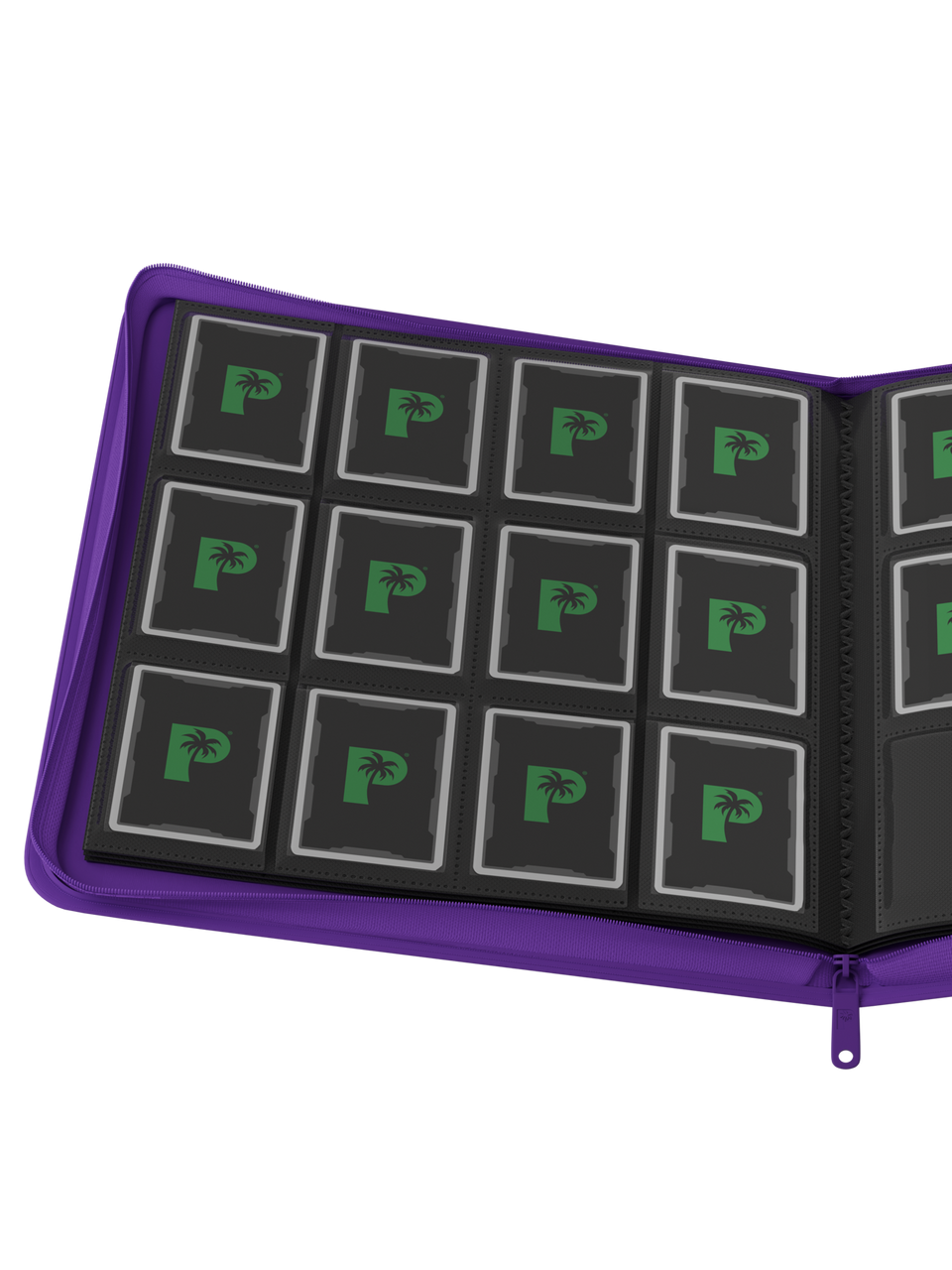 Collector's Series 12 Pocket Zip Binder - Purple - Open Spread
