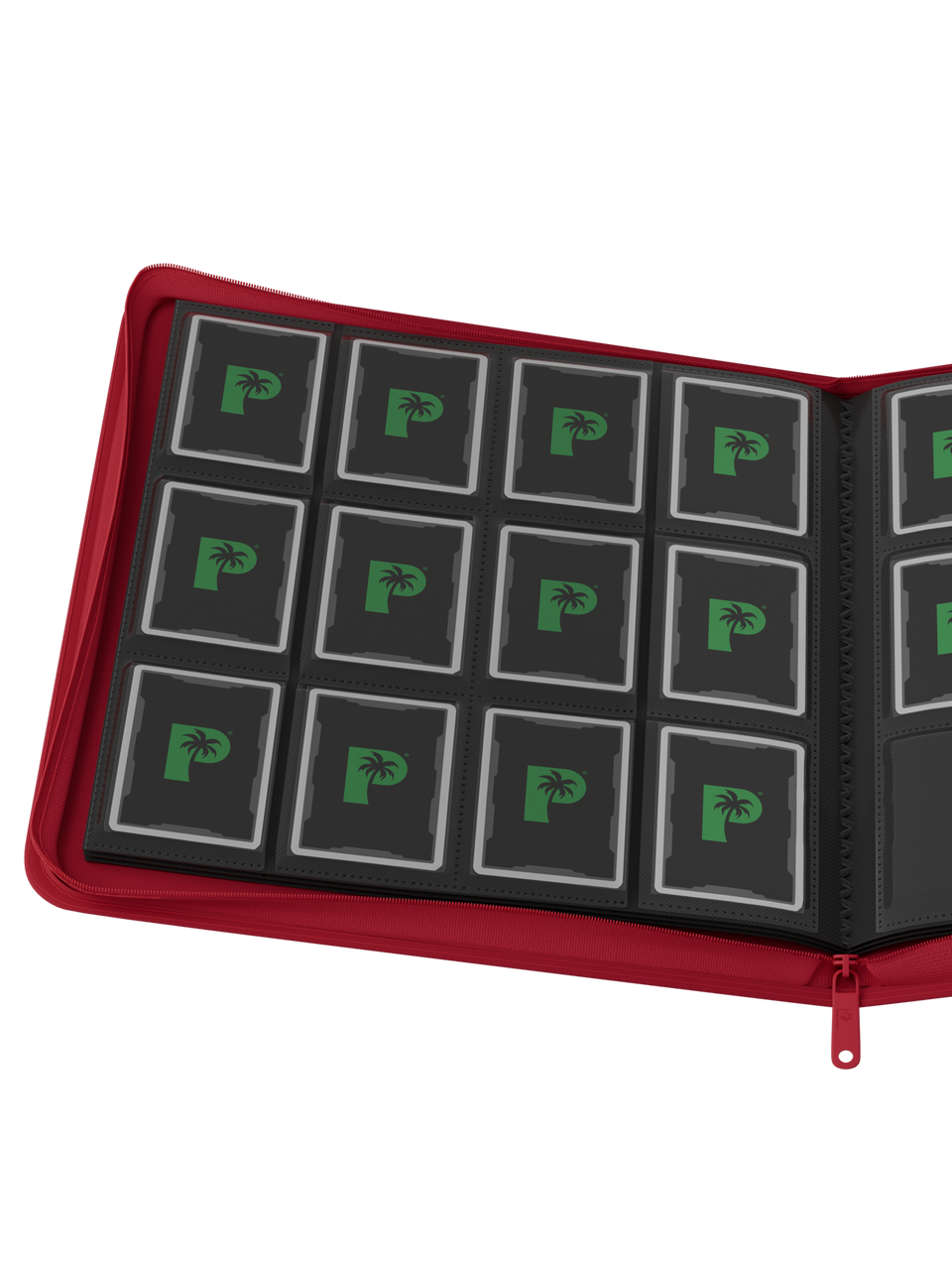 Collector's Series 12 Pocket Zip Binder - Red - Open Spread