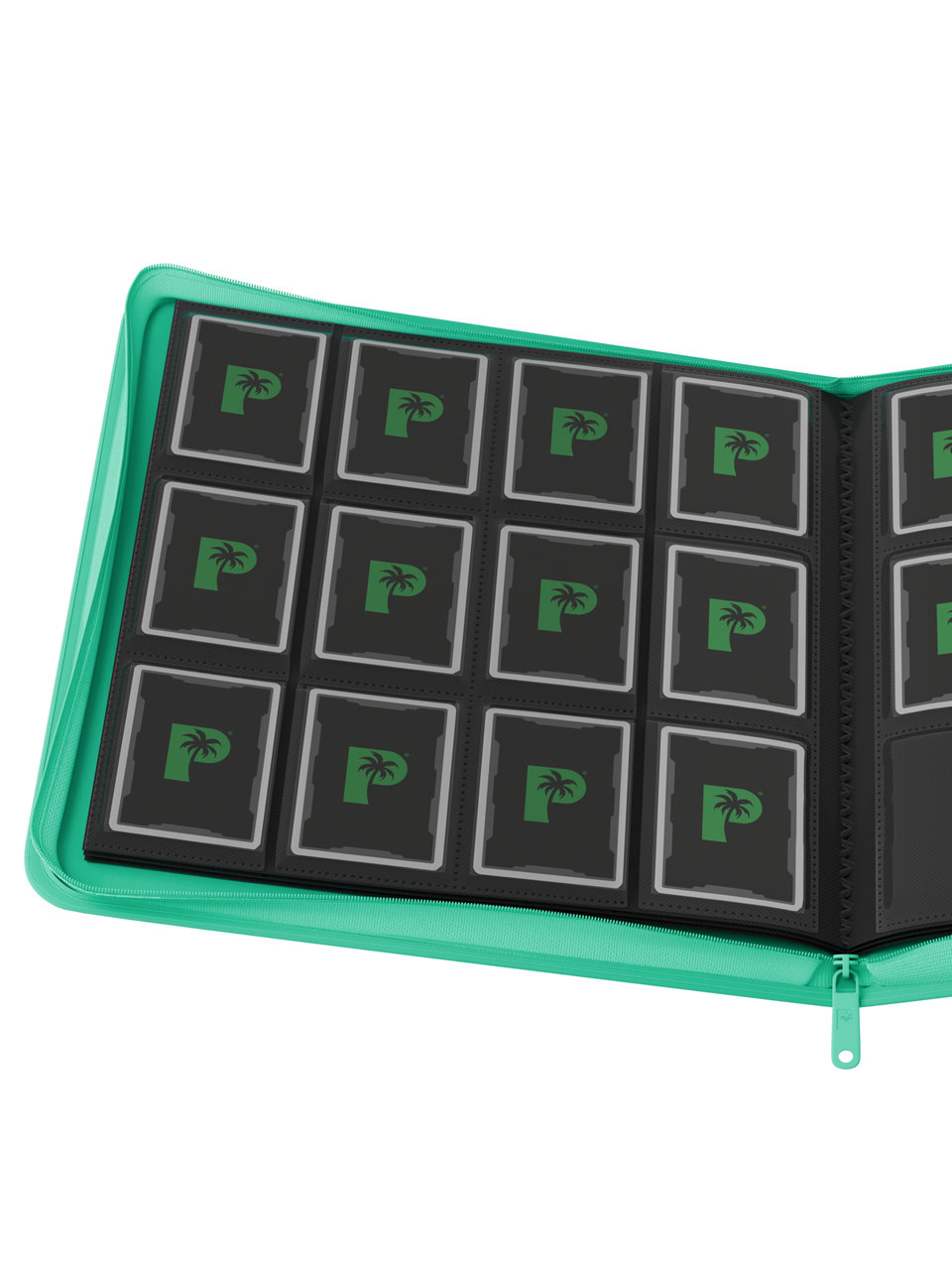 Collector's Series 12 Pocket Zip Binder - Turquoise - Open Spread